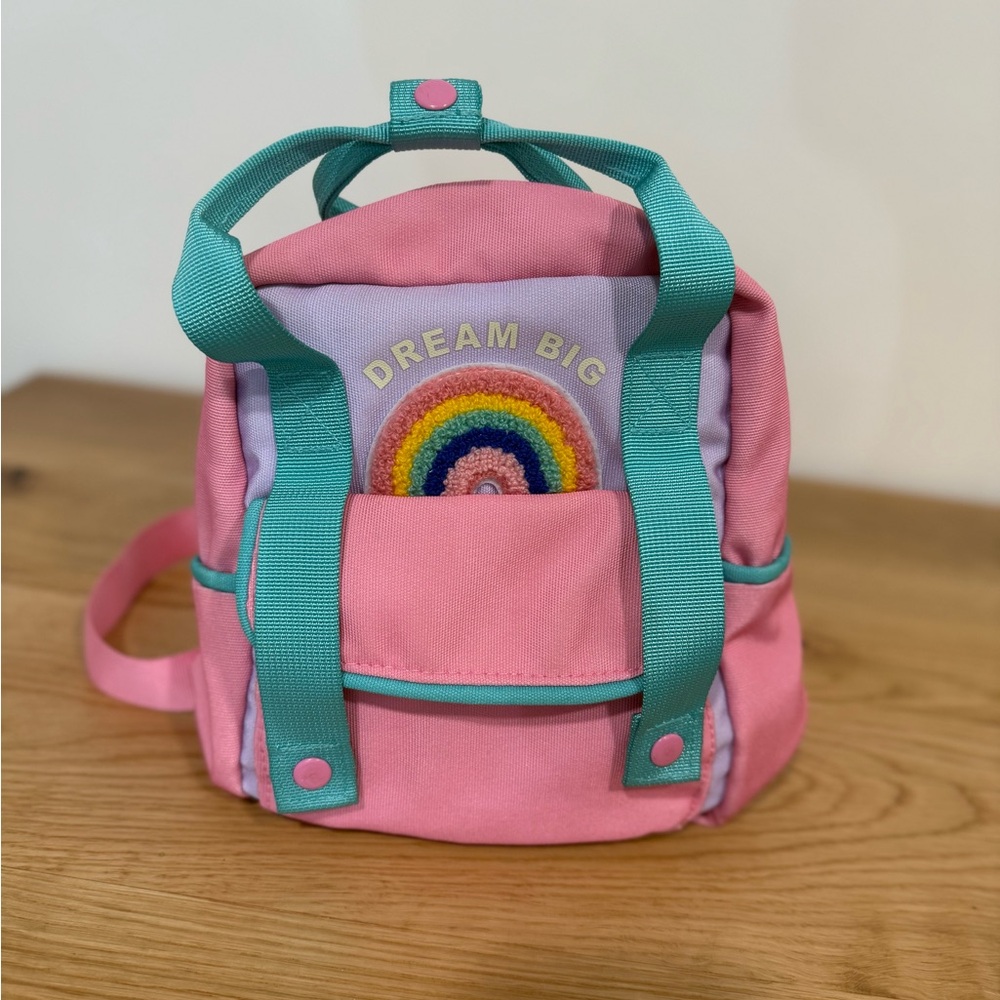 Dream Big Pink and Teal Kids Backpack